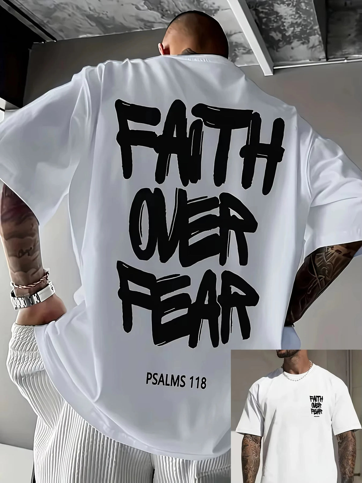 HushWrld Faith Over Fear Graphic Tee