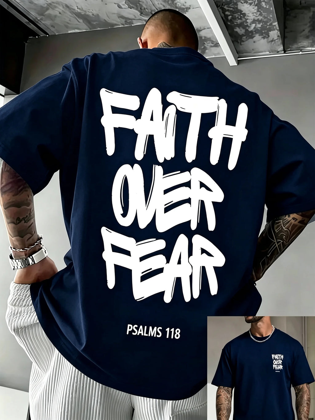 HushWrld Faith Over Fear Graphic Tee