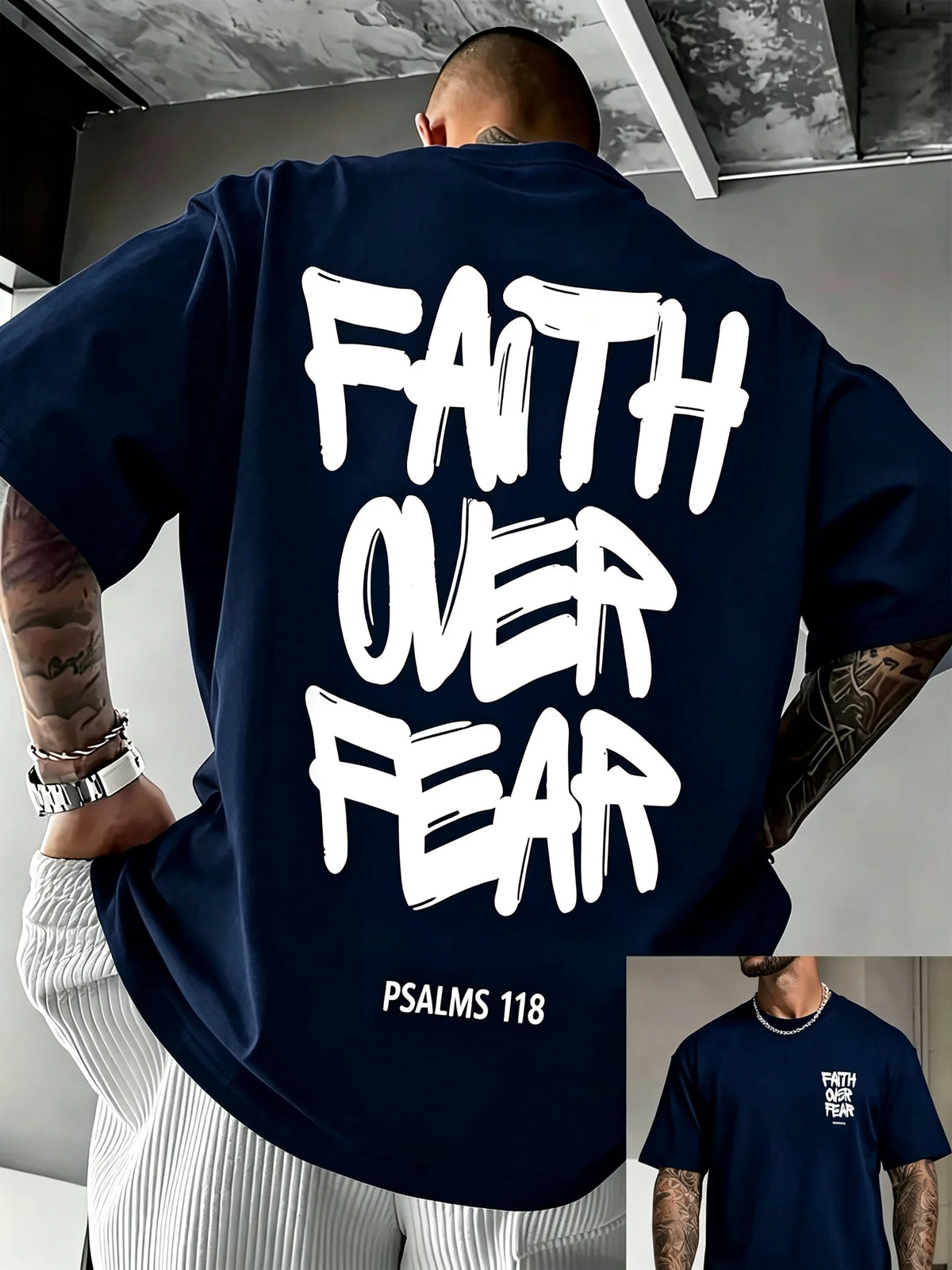 HushWrld Faith Over Fear Graphic Tee