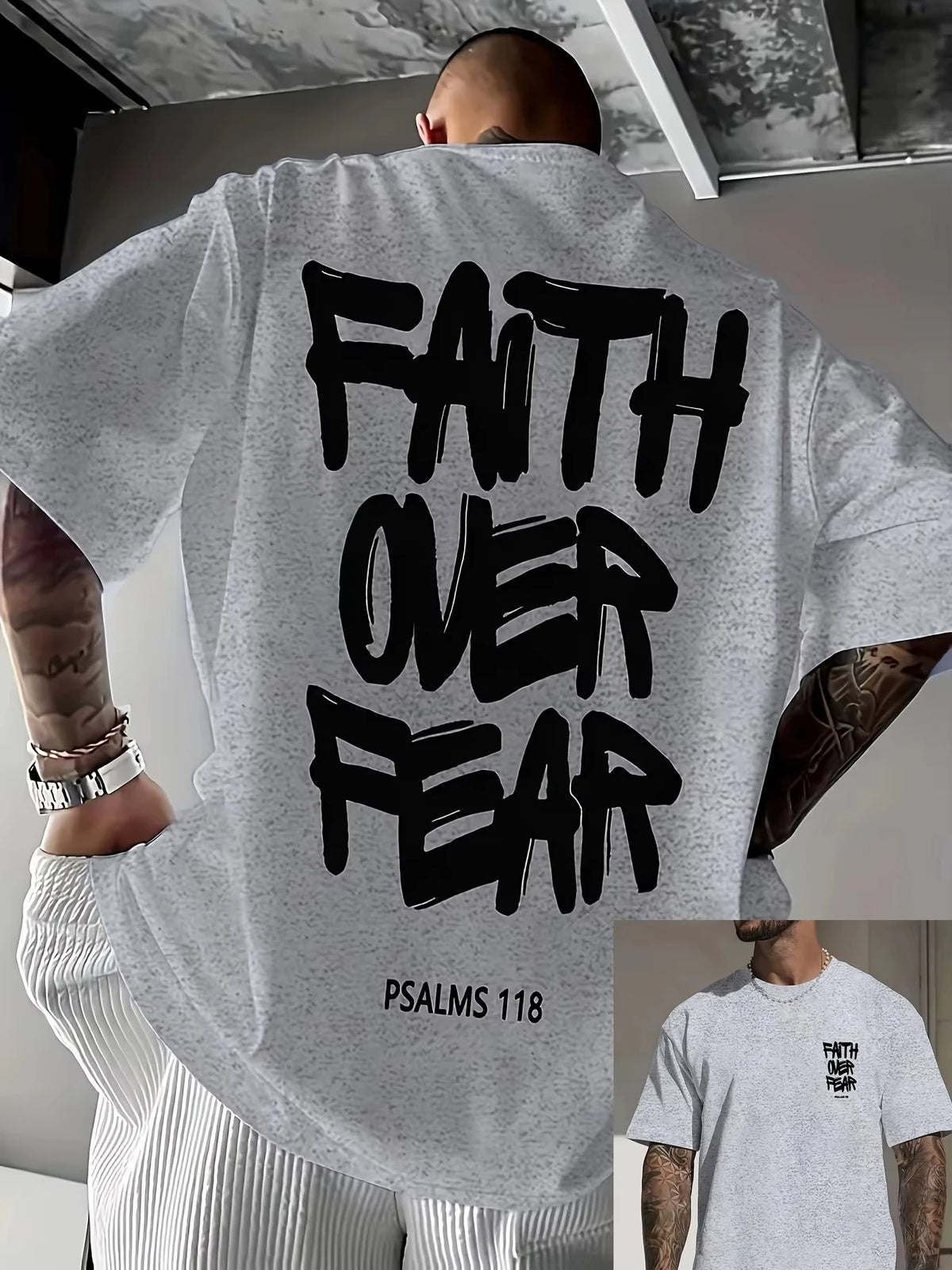 HushWrld Faith Over Fear Graphic Tee