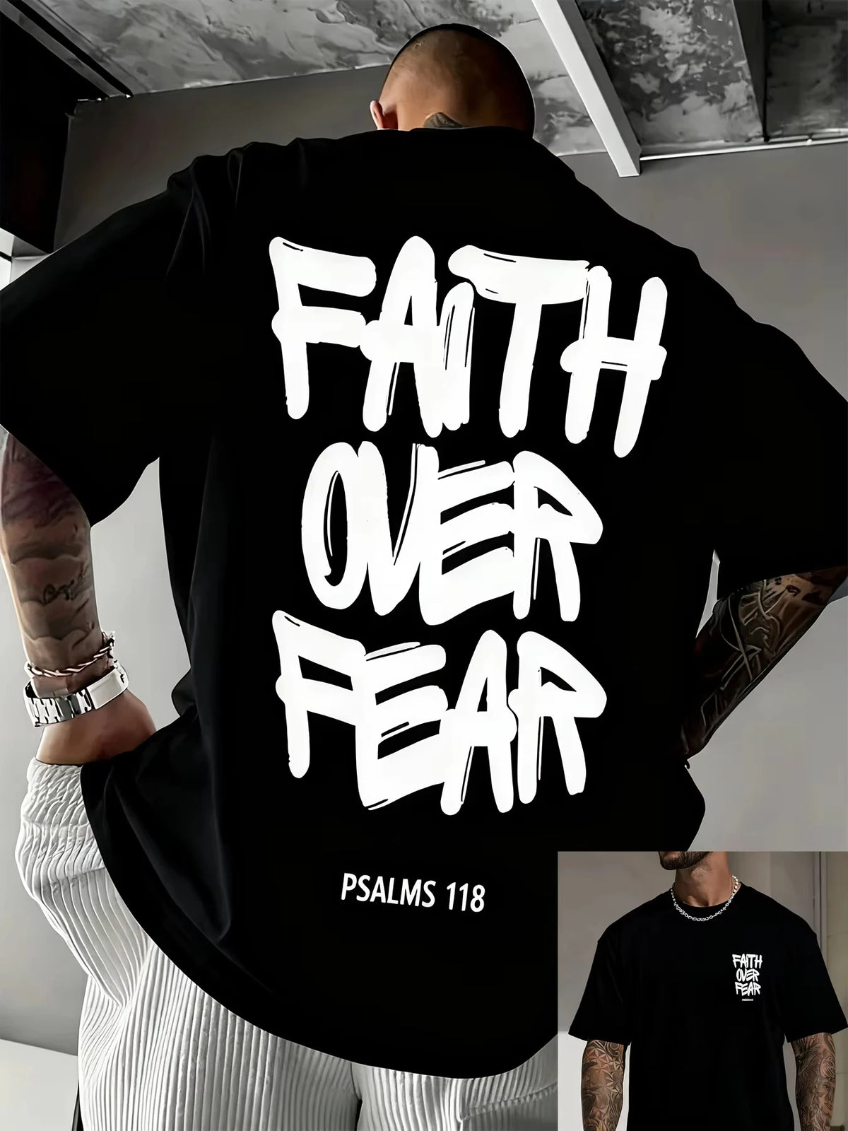 HushWrld Faith Over Fear Graphic Tee