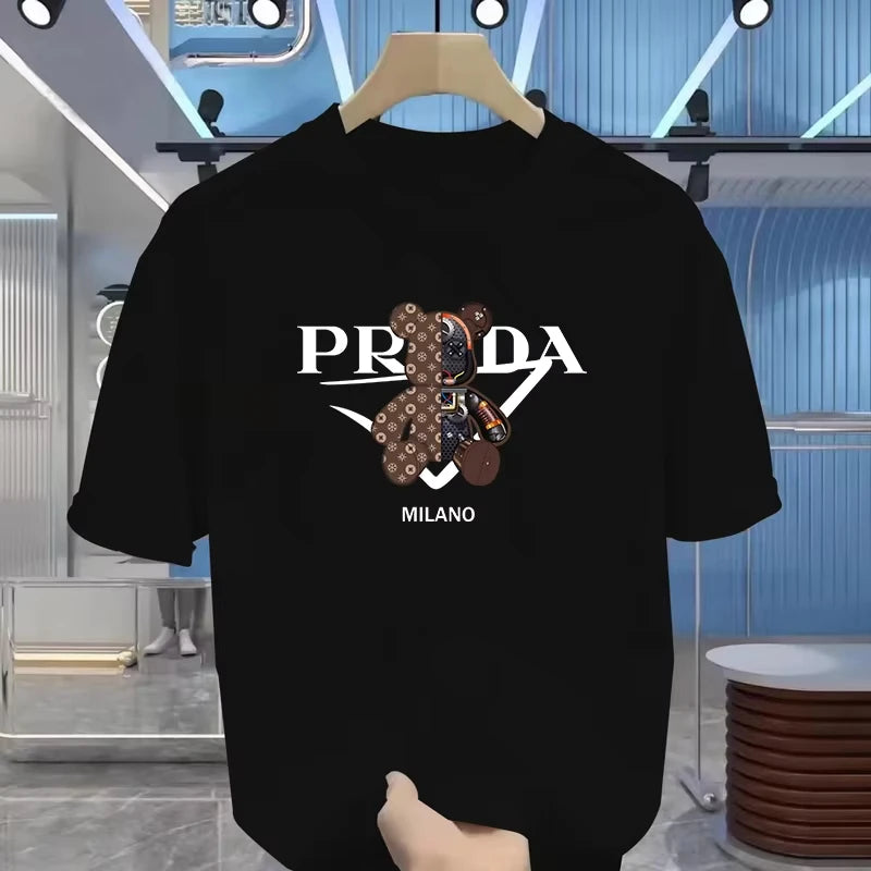 HushWrld Prada Printed Graphic T-Shirt